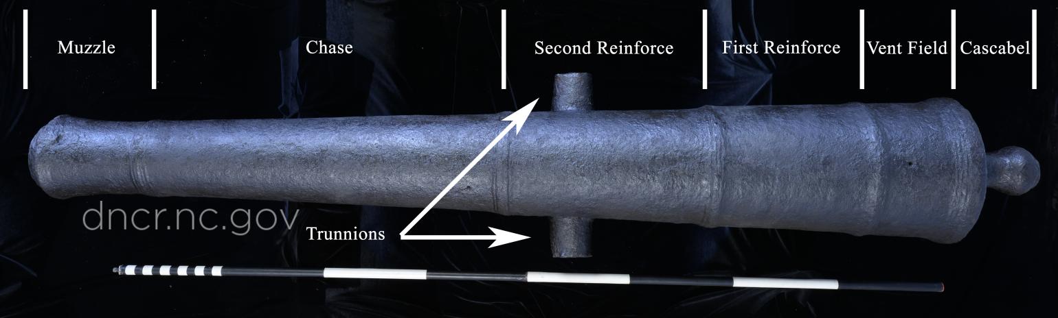 Cannons cast by John Fuller's Ironworks in Heathfield found in the pirate Blackbeard's Ship, 'Queen Anne's Revenge' in North Carolina
